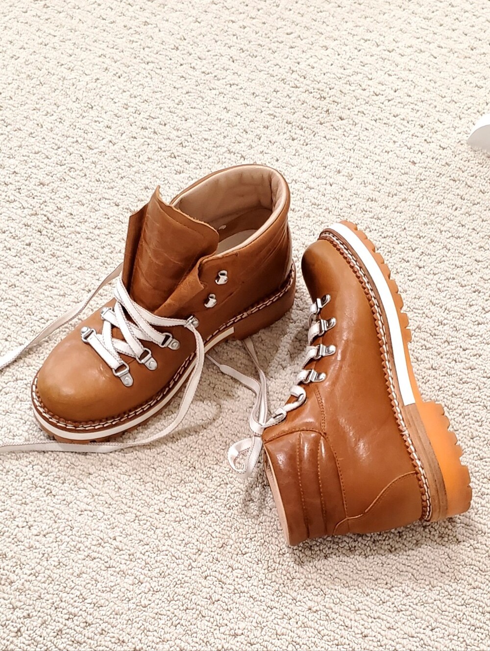 Montelliana "Marlena" Brown Leather Rugged Combat/Hiking Boots Wm EU 38/8
